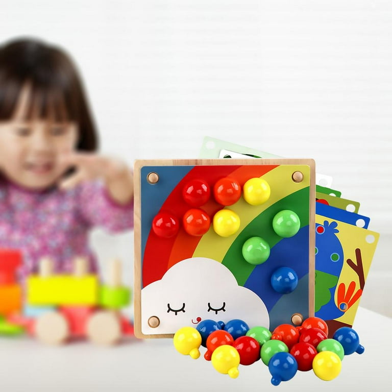 Wooden Nail Mosaic Pegging Board Early Learning Toys Creative Gifts Peg Puzzle Buttons Art for Birthday Christmas Party Walmart