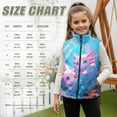 thumbnail image 6 of Binienty Underwater Axolotl Fleece Vest Kids Girls Fluffy Fuzzy Jacket Zip Up Lightweight Warm Winter Vests with Pockets Stand Up Collar Toddler Girls' Outerwear Vests Spring Coats, 6 of 7