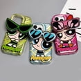 thumbnail image 2 of Cute Cartoon Powerpuff Girls Holder Case for iPhone 14 13 12 11 Pro Max X XR XS 6 6S 7 8 Plus SE 2020 Transparent Silicone Cover, 2 of 5