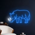 thumbnail image 2 of Handmadetneonsign Rhinoceros Neon Sign, Rhinoceros Led Sign, Rhinoceros Led Light, Animal Neon Sign, 2 of 5