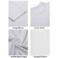 thumbnail image 3 of Coshow Mens Long Sleeve Crewneck Sweaters Thermal Casual T-Shirt Slim Fit Ribbed Knit Fall Pullover Shirts, 3 of 5