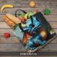 thumbnail image 5 of Fotbe Adorable Blue Baby Dragon Bolsa Tote con Estampado para Mujer, Bolsos con Cremallera, Bolsa de Hombro Casual de Gran Capacidad con Bolsillos Internos, 5 of 7