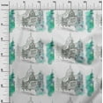 thumbnail image 2 of oneOone Cotton Jersey Sea Green Fabric Monuments Travel Dress Material Fabric Print Fabric By The Yard 58 Inch Wide, 2 of 4