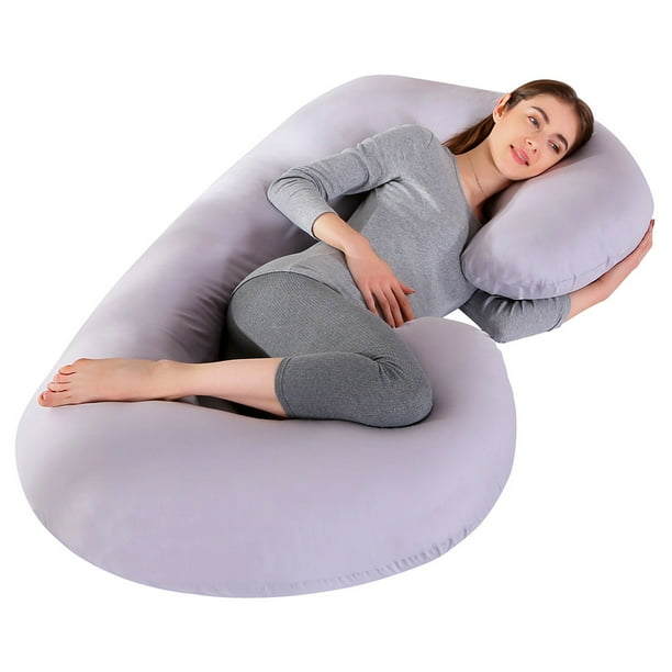 Pregnancy Pillow Full Body Pillow With Breathable Cotton Cover Maternity Pillow For Pregnant Women And New Nursing Moms Comfy C Shaped Pregnancy Pillow For Sleeping Or Watching Tv Walmart Com Walmart Com