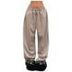 thumbnail image 2 of Pantalones informales de otoño con cordón y pierna ancha para mujer - Mezcla de poliéster y spandex, tallas S-XXL, aptos para deporte/ocio, tallaje normal, 2 of 4