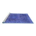 thumbnail image 2 of Ahgly Company Machine Washable Indoor Square Oriental Blue Modern Area Rugs, 6' Square, 2 of 4