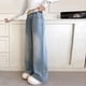 thumbnail image 4 of Odeerbi 5-15 Años Niñas Jeans de Pierna Ancha Pantalones de Denim Con Perlas Pantalones de Vaquero Sueltos Ropa Exterior Casual Pantalones de Pierna Recta, 4 of 9