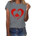 thumbnail image 4 of Camisas de Manga Corta para las Mujeres Impresión de Manga Corta Cuello Redondo, Camisa Casual de Poliéster para las Mujeres, Lavado de Manos, 4 of 8
