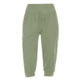 thumbnail image 4 of Audhol Capri Lounge Pants for Women, Women's Summer Short Yoga Trousers 3/4 Trousers Summer Trousers Capri Joggers for Women Lightweight Light Green M, 4 of 4