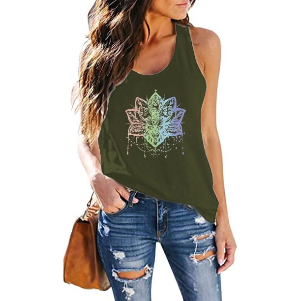 Womens Summer Tops 2023 Tank Tops Summer Trend Woman Casual RoundNeck