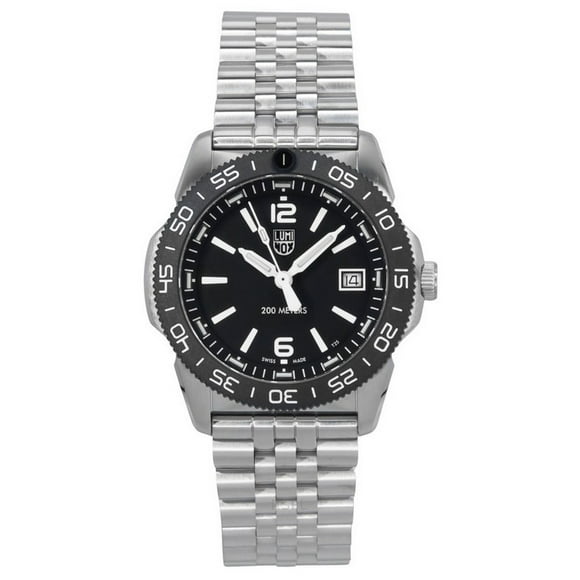 Luminox Pacific Diver Ripple Stainless Steel Black Dial Quartz XS.3122M.1 200M Men's Watch