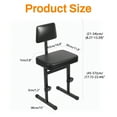 thumbnail image 5 of Koiauber 5 Height Adjustable Piano Chair with Black Padded Cushion,Music Keyboard Bench Seat with Backrest for Musicians Adults, 5 of 7