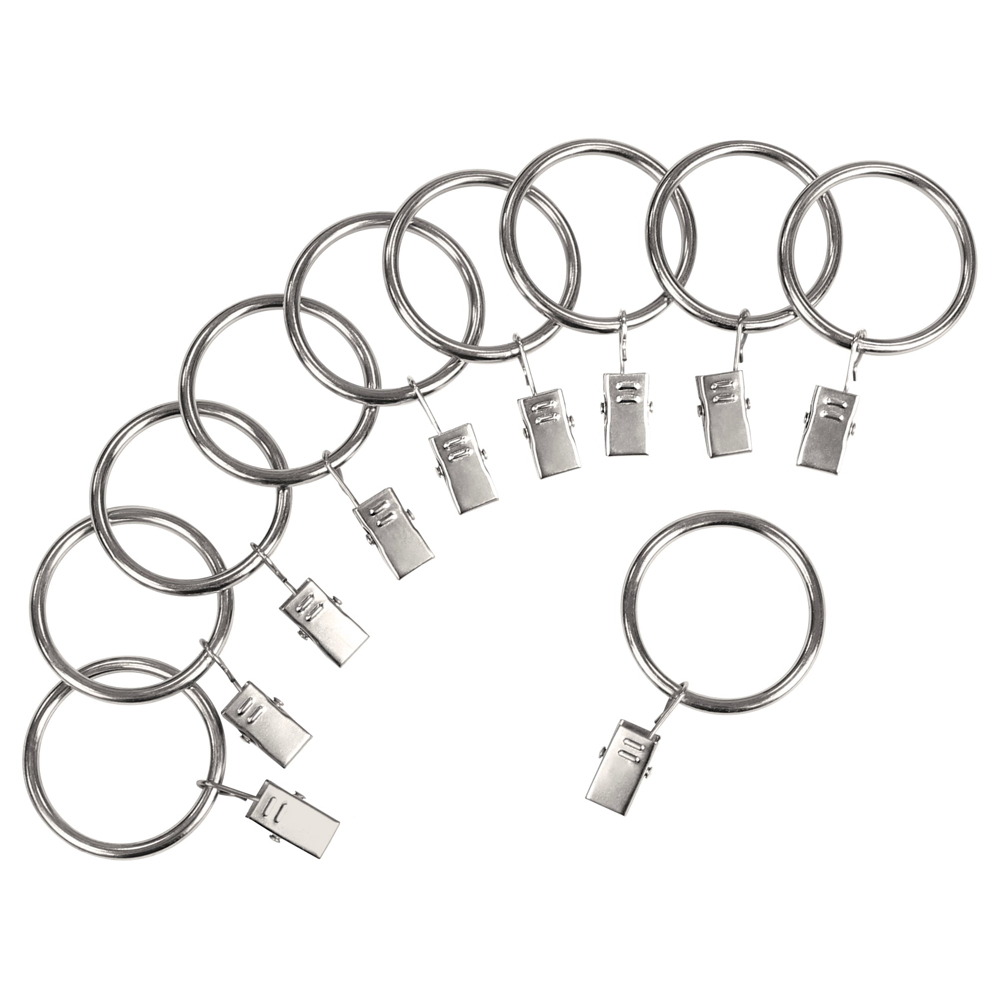 Lumi Home Furnishings 1-1/2 in. Clip Rings For 1 in. Curtain Rods