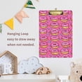 thumbnail image 4 of FORMRS Acrylic Clipboard with Low Profile Clip Standard A4 Letter Size, 12.5" x 9", Pink Doughnuts, 4 of 8