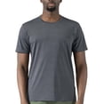 thumbnail image 1 of BOBOGOJP Chemise de Travail pour Hommes à Manches Courtes Col Rond avec Poche et Blocs de Couleur (Gris Foncé,L), 1 of 5