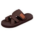 thumbnail image 6 of Womens Slides Sandals Minimal Water Friendly Flip Flops Summer Casual Lightweight Slippers for Beach Vacation Pool Daily Wear Brown Size 8, 6 of 6