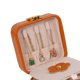 thumbnail image 2 of Cajas De Joyería Cajas para pendientes de almacenamiento de doble capa Joyero portátil para regalo (amarillo naranja) Wdftyju Libre de BPA, 2 of 3