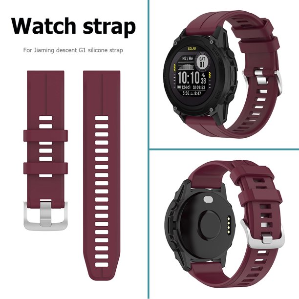 Correa de pulsera de muñeca para Garmin Forerunner 955 / Descent G1 (rojo vino)