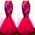 thumbnail image 4 of SUNSIOM Womens Adult Mermaid Tail Full Skirt Party Maxi Fancy Dress Cosplay Costume, 4 of 5