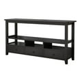 thumbnail image 5 of 3 Tier Vintage Solid Console Table with 3 Drawers and Shelves, Industrial Console Table Coffee Table for Living Room Entry Bedroom Black Color, 5 of 7