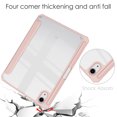 thumbnail image 6 of ELEHOLD Trifold Case for iPad Mini 6th Generation 8.3" - Auto Wake Sleep Function Kickstand Built-in Pencil Holder Acrylic Transparent Clear Back Shockproof Cover for iPad Mini 6 (2021),Rosegold, 6 of 8