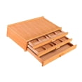 thumbnail image 2 of Organizador de suministros de arte, organizador de pinceles, caja de soporte de pintura de crayón de madera portátil multiusos, caja de almacenamiento, 2 of 8