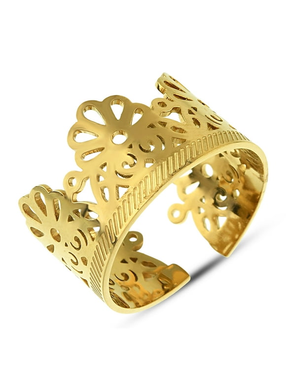 Stainless Steel Crown Rings