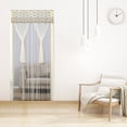 thumbnail image 2 of enqiretly Porte Rideau Dentelle Anti-Insecte Fenêtre Écran Décoration Adhésif Rideau de Maison, Beige, 90x210cm, 2 of 7