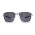 thumbnail image 2 of Xloop Mens Sport Wrap Around Rectangular Plastic Sunglasses White, 2 of 4