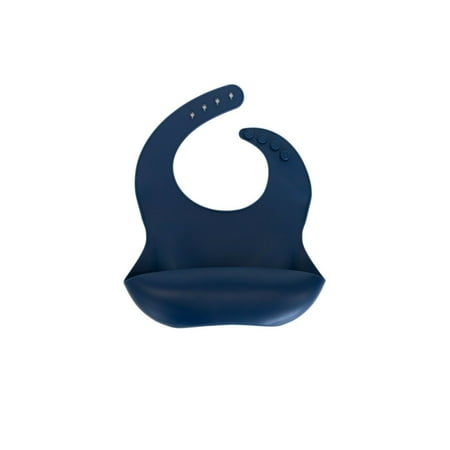 

27th and Blake Silicone Bib for Babies & Toddlers (6-72 Months) BPA Free Color Navy Bib