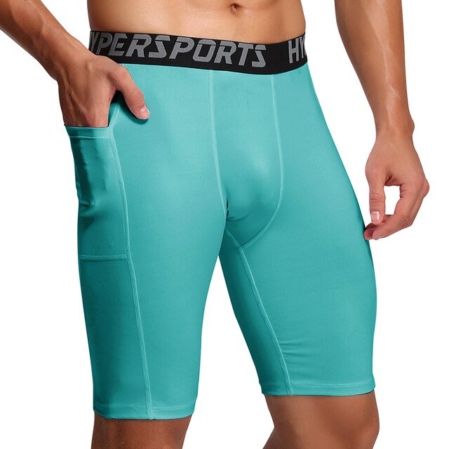 Pantalones cortos de compresión para hombre, ropa deportiva, mallas de entrenamiento para gimnasio, pantalones cortos deportivos para correr, 2023
