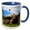 Blue/White, variant on 3drose, Giant Tortoise, Fregate Island, Seychelles-af39 Awr0010 - Alison Wright, 11oz Two-tone Red Mug