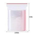 thumbnail image 2 of Clear Resealable Zipper Sealing Bags - Transparent Plastic Storage Bags - Travel Food Storage - Compression Film Bag Clear Sealed Bag, 3.9x5.9in (100 Pcs), 2 of 2