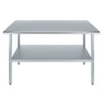thumbnail image 2 of AmGood 30 in. x 60 in. Stainless Steel Table | Metal Utility Kitchen Prep Work Table | NSF, 2 of 9