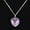 Purple, variant on Sterling Silver Plated Stone Heart Pendant Necklace