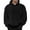 Black, variant on Lovskoo Men's Winter Hoodies Warm Fuzzy Fleece Solid Color Pullover Drawstring Pocket Long Sleeve Hooded Sweater Blue