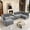 Grey, variant on ChenyueFurn Modular Cloud Sofa Bed 121.2", Movable Ottoman, USB Ports, Cup Holders & Built-In Bluetooth Speaker,Green