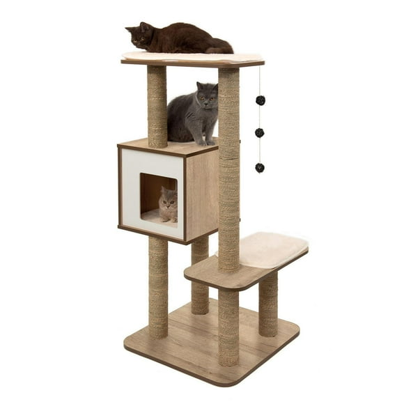 Catit Vesper High Base Cat Furniture, Oak