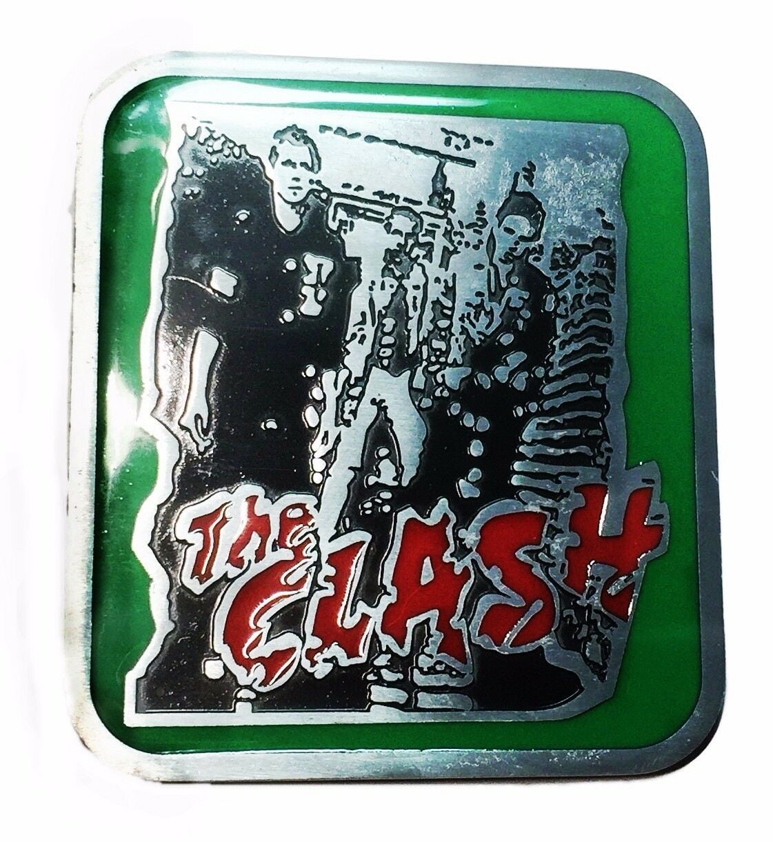 Hand Made in the UK The Clash Logo Punk Pewter Belt Buckle 