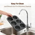 thumbnail image 6 of 2 Pack Jumbo Muffin Pan, Texas Size Nonstick Cupcake Pan, 6-Cup Giant Muffin Tin, Carbon Steel Baking Pan for Muffins, Cupcakes, Brownies, Easy Clean & Heavy Duty, 6 of 7
