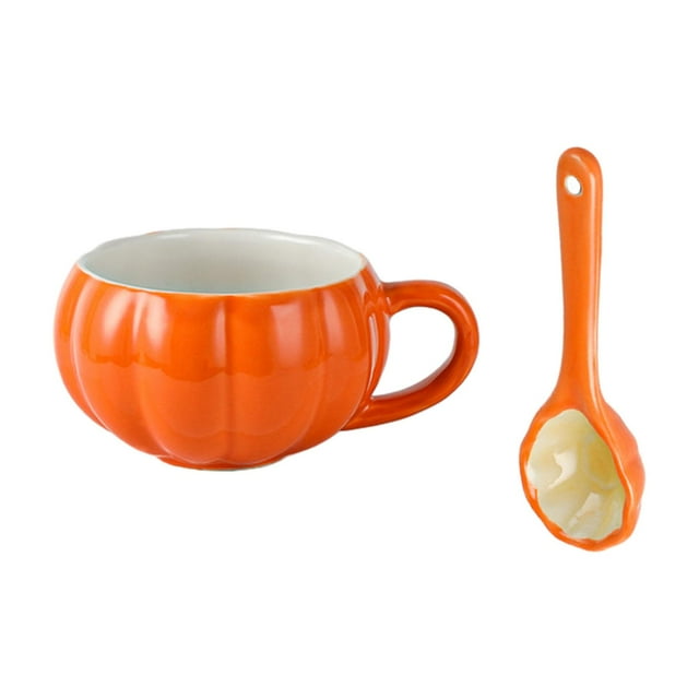 Taza de sopa sin tapas para hombres y mujeres, Taza de cerámica de 10oz, tazas de té, Taza de leche con asa para cafetería, oficina, regalos para el taza y cuchara
