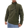 thumbnail image 1 of Puntoco Sudadera Con Capucha De Manga Larga Con Bolsillo Empalmado Y Cuello Alto De Polar Sólido Informal Para Hombre, 1 of 4