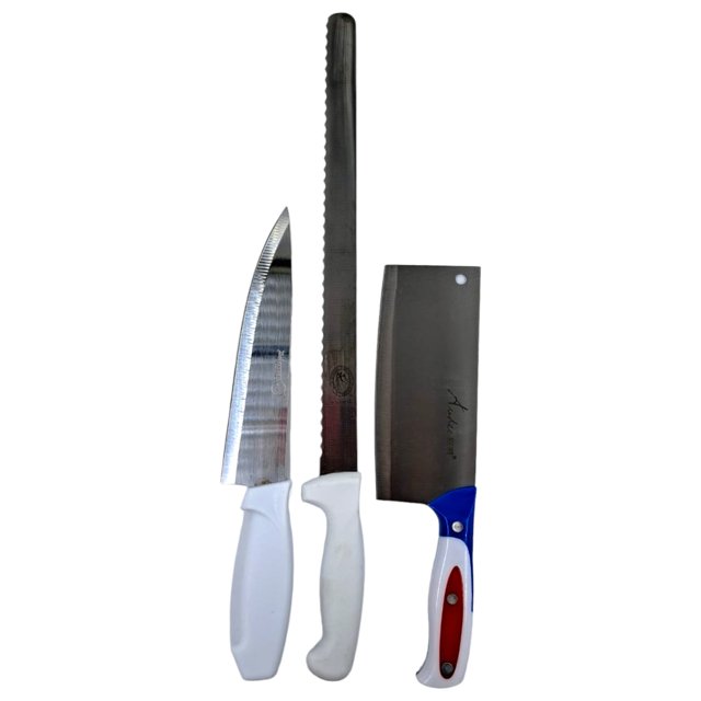 Set de Cuchillos Chef Profesionales TQP Acero Inoxidable Mango Ergonómico 4 Piezas Regalo