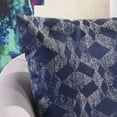 thumbnail image 4 of SAFAVIEH Rayen 20" x 20" Geometric Plush Pillow, Dark Blue, 4 of 5
