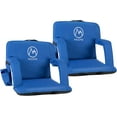 thumbnail image 2 of Nalone Portable Reclining Folding Stadium Seat Set of 2 with Back Supports, Padded Cushion Armrests, 25 Inch Wide, 2 of 7