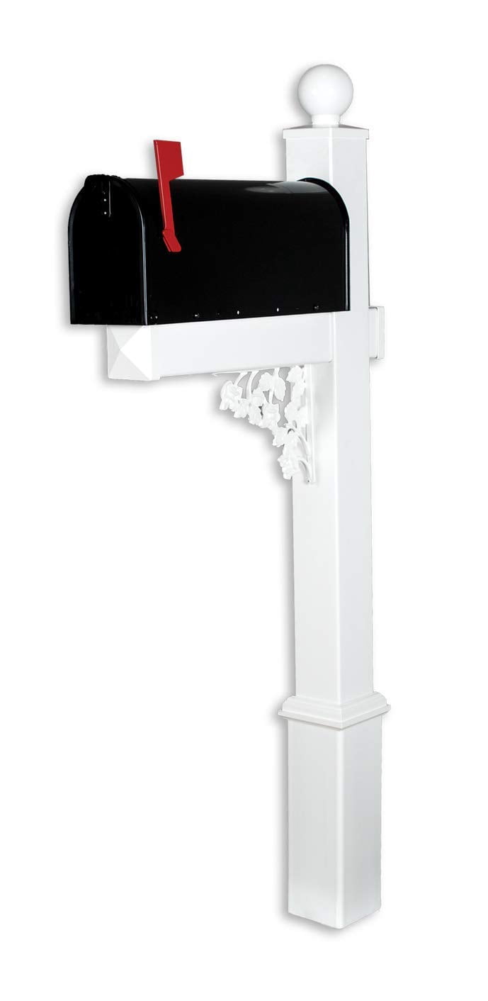 4Ever Products The Truman System White Galvanized Steel Mailbox, Rust Resistant