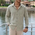 thumbnail image 2 of RUTAYY Men's Shirts Casual Long Sleeve Button Down Loose Fit Open Placket Turndown Collar Comfortable Business Soft Breathable Vacation Beach Blouse, 2 of 5