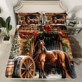 thumbnail image 2 of Homewish Animal Horse 4pcs Bed Sheets for Teens Boys Girls,Merry Christmas King Sheets,Rustic Farmhouse Super Cozy Sheet Set,Luxury Bedroom Decor, 2 of 7