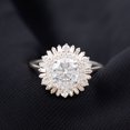 thumbnail image 2 of Statement Moissanite Ring for Women (2.25 CT, D-VS1 Quality), 18K White Gold, US 10.25, 2 of 7
