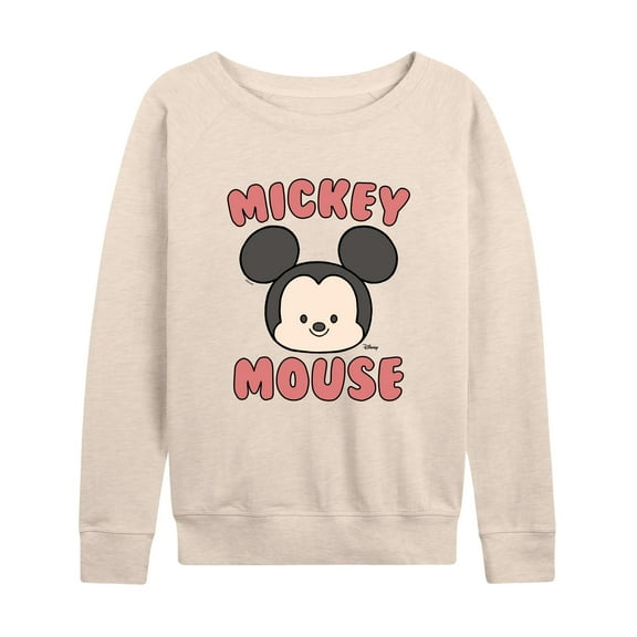 Disney - Mickey Mouse Head - Women's Lightweight French Terry Long Sleeve Shirt